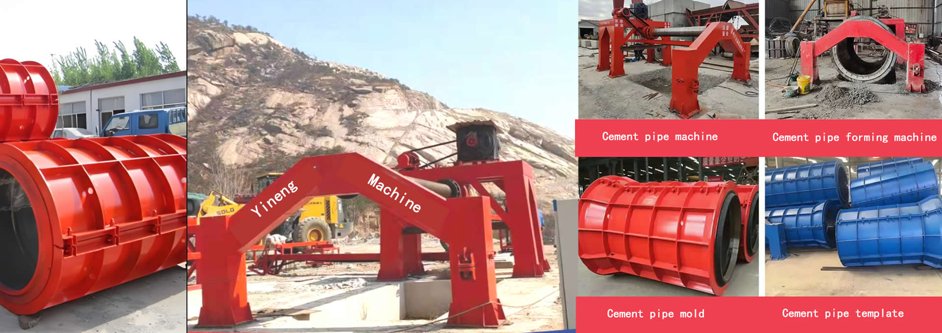 Cement pipe machine and cement pipe mold